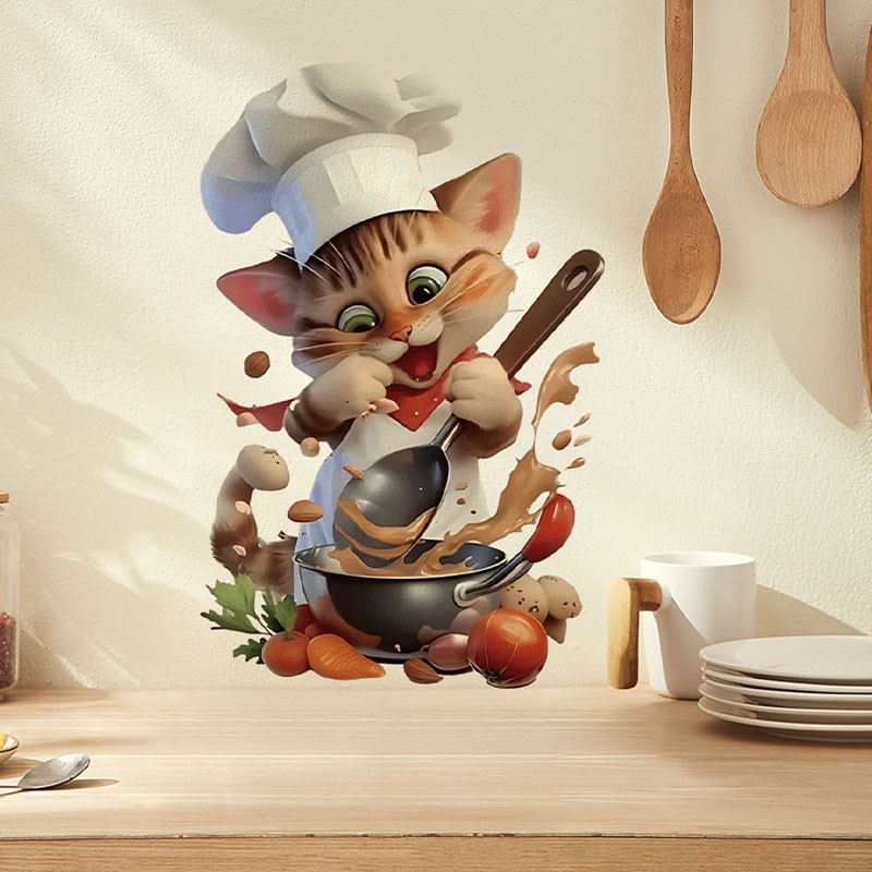 Kitchen Appliances Design - 사랑스러운 만화 쥐 자체 접착식 벽