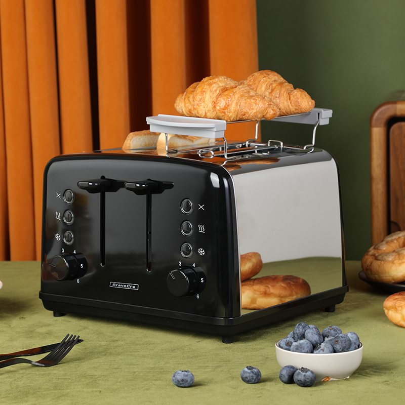 Toaster 4 Slice - 4슬라이스 스테인리스 스틸 자동 토스터 -