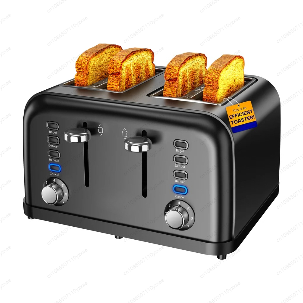 Toaster 4 Slice - 4슬라이스 고성능 토스터, 균일한 토스트를 위한