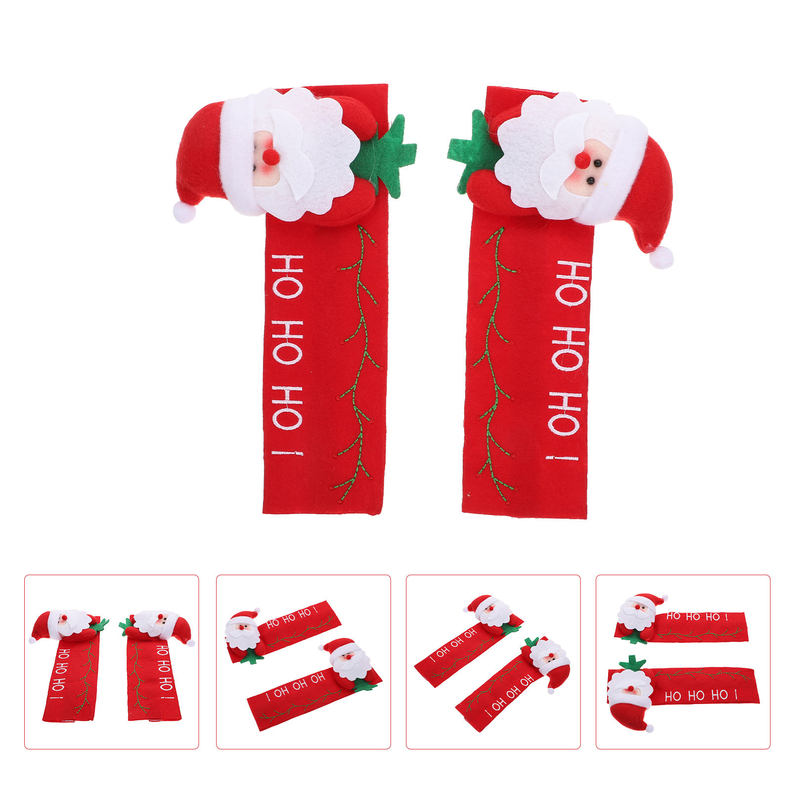Kitchen Appliances For.Xmas - 크리스마스 냉장고 손잡이 커버 2개 세트,