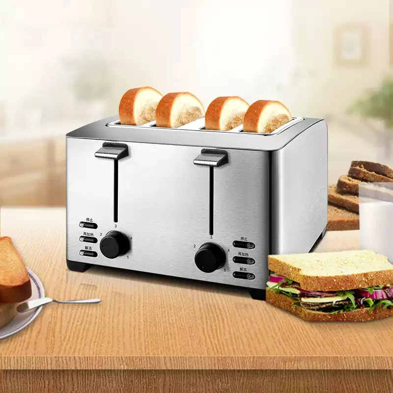 Toaster 4 Slice - 상업용 호텔 및 가정용 4슬라이스 스테인리스