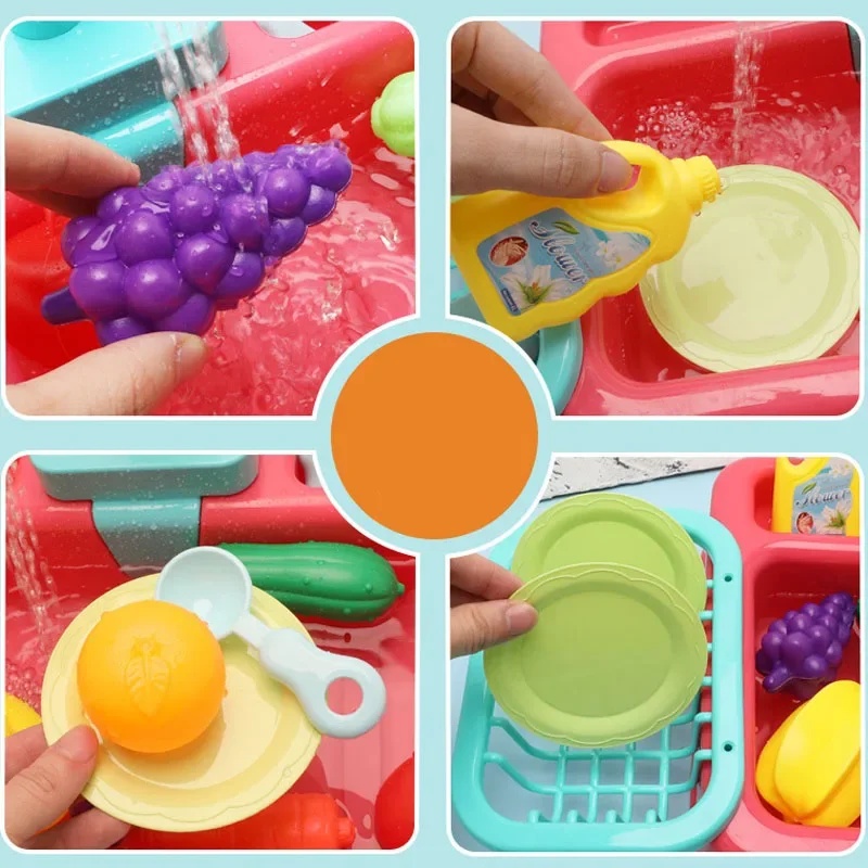주방 장난감 플라스틱 식기 세척 싱크대 세트, 어린이  - Kitchen Appliances For Kids 리뷰 및 가격