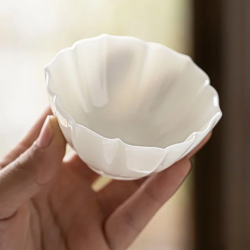 스위트 팻 옥 화이트 도자기 티컵, 세라믹 쿵푸 세트, - Kitchen Appliances Wholesale 리뷰 및 가격