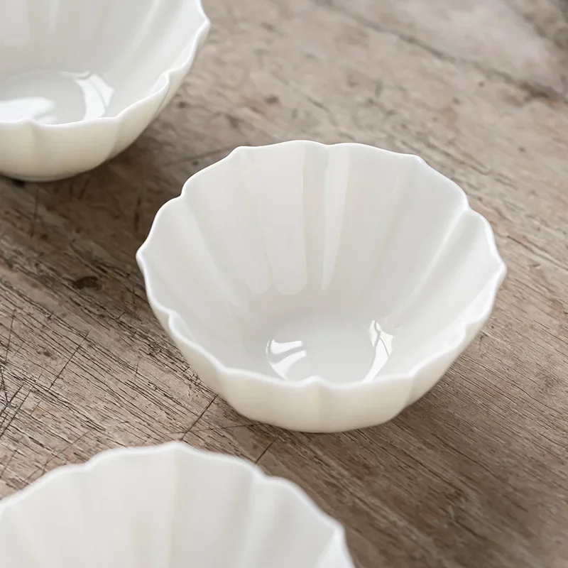 스위트 팻 옥 화이트 도자기 티컵, 세라믹 쿵푸 세트, - Kitchen Appliances Wholesale 리뷰 및 가격