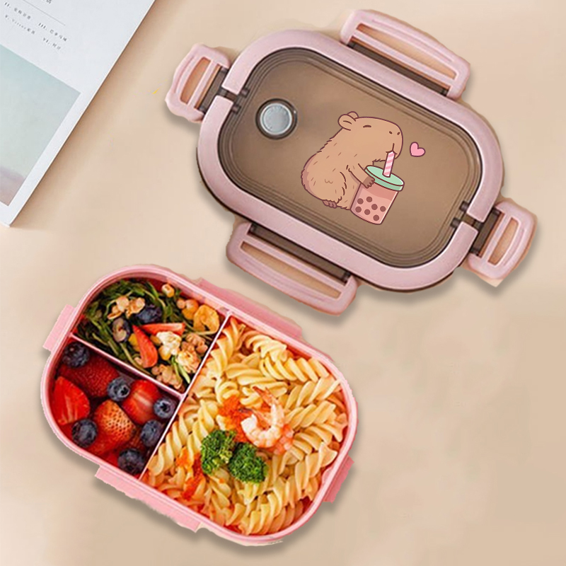 Capybara 도시락 상자 애니메이션 동물 인쇄 식품 - Kitchen Appliances Organizer 리뷰 및 가격