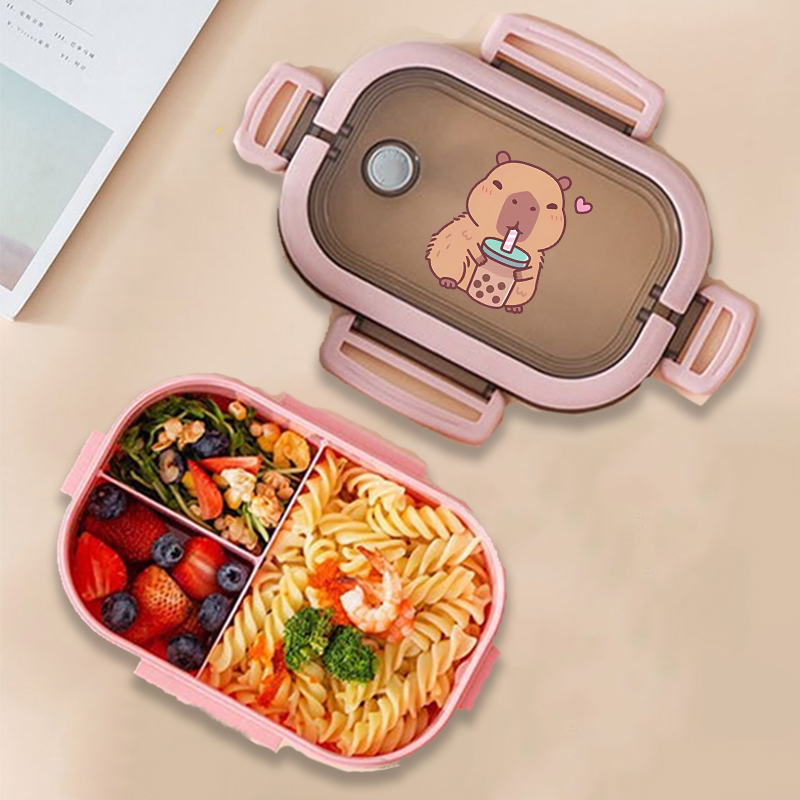 Capybara 도시락 상자 애니메이션 동물 인쇄 식품 - Kitchen Appliances Organizer 리뷰 및 가격