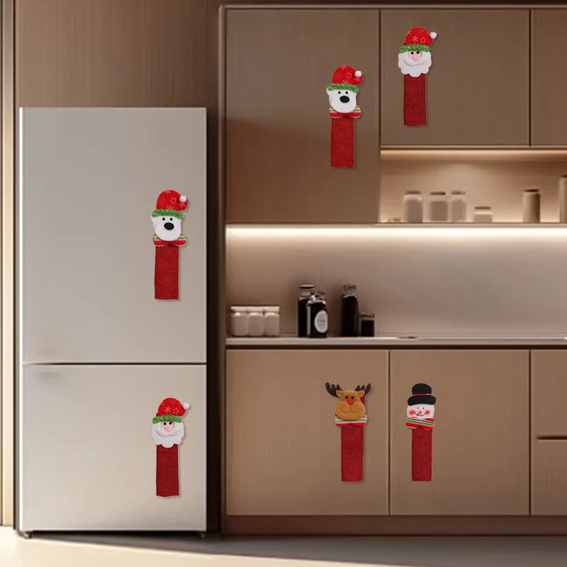 크리스마스 냉장고 문 손잡이 커버 - 산타클로스 눈사람 - Kitchen Appliances For.Xmas 리뷰 및 가격